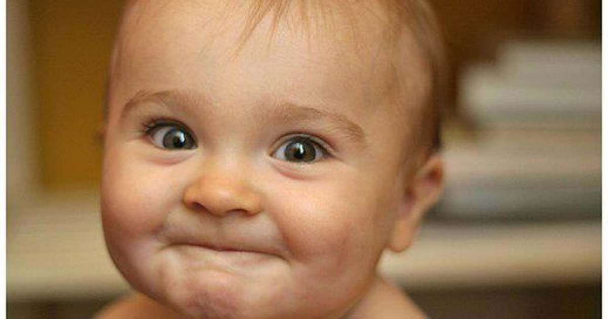 funny baby smiling faces